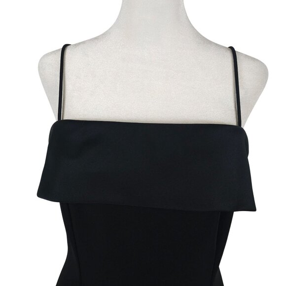 Vtg Alex Evenings Formal Gown 10 Black Timeless Satin Dress Elegant Evening USA - Picture 16 of 16